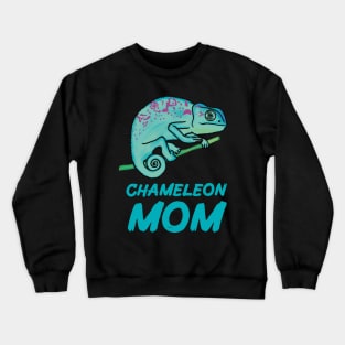 Chameleon Mom, Blue, for Chameleon Lovers Crewneck Sweatshirt